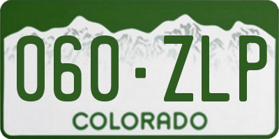 CO license plate 060ZLP