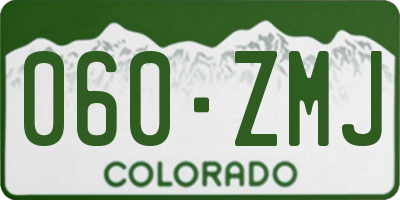 CO license plate 060ZMJ