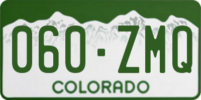 CO license plate 060ZMQ