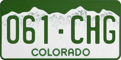 CO license plate 061CHG