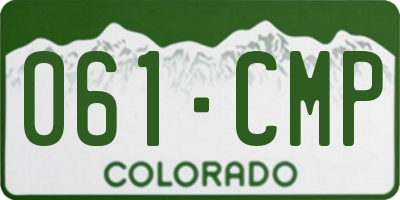 CO license plate 061CMP