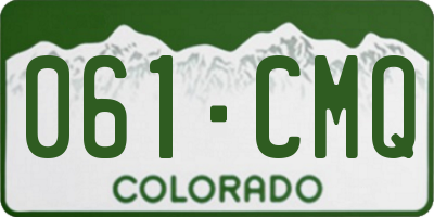 CO license plate 061CMQ