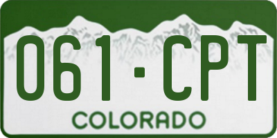 CO license plate 061CPT