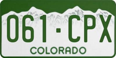 CO license plate 061CPX