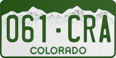 CO license plate 061CRA