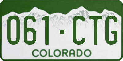 CO license plate 061CTG