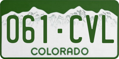 CO license plate 061CVL