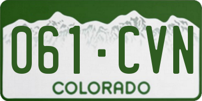 CO license plate 061CVN