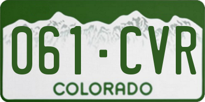 CO license plate 061CVR