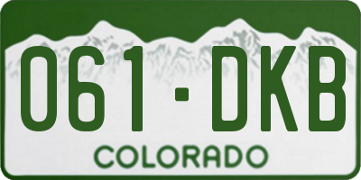 CO license plate 061DKB