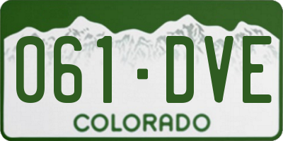CO license plate 061DVE