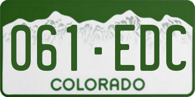 CO license plate 061EDC