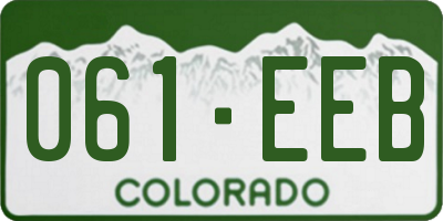 CO license plate 061EEB