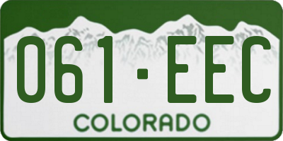 CO license plate 061EEC