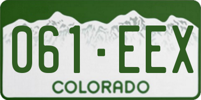 CO license plate 061EEX