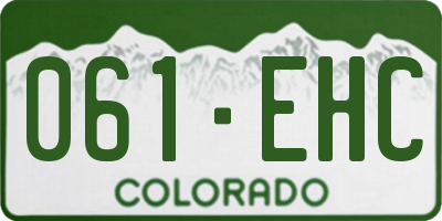 CO license plate 061EHC