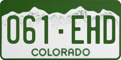 CO license plate 061EHD