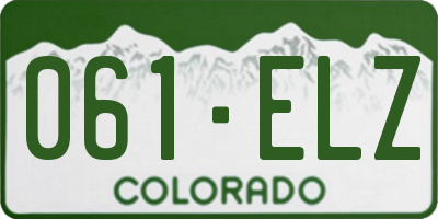 CO license plate 061ELZ