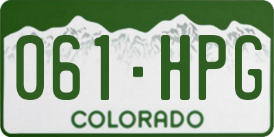 CO license plate 061HPG
