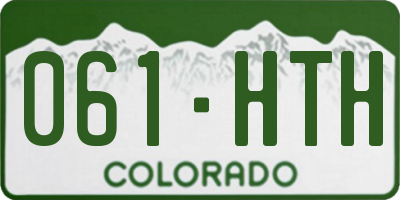CO license plate 061HTH