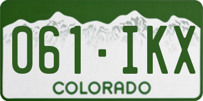 CO license plate 061IKX