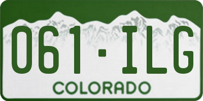 CO license plate 061ILG