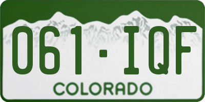 CO license plate 061IQF