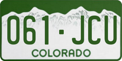 CO license plate 061JCU
