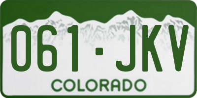 CO license plate 061JKV