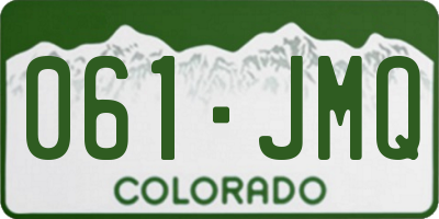 CO license plate 061JMQ