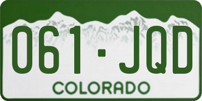 CO license plate 061JQD