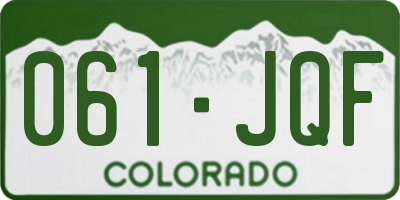CO license plate 061JQF