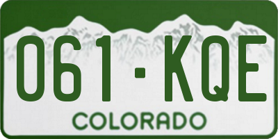 CO license plate 061KQE