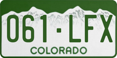 CO license plate 061LFX