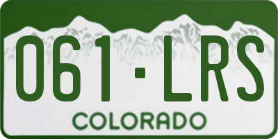 CO license plate 061LRS
