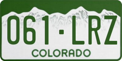 CO license plate 061LRZ