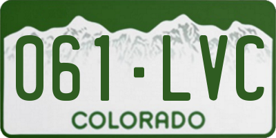 CO license plate 061LVC