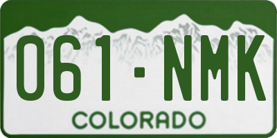 CO license plate 061NMK