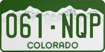 CO license plate 061NQP