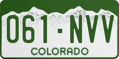 CO license plate 061NVV