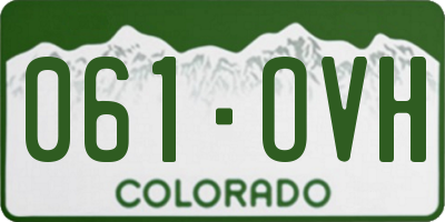 CO license plate 061OVH