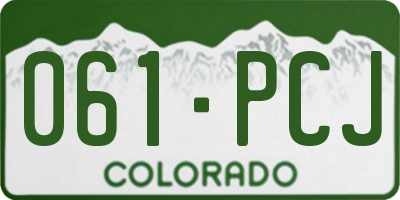 CO license plate 061PCJ