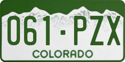 CO license plate 061PZX