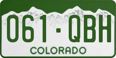 CO license plate 061QBH