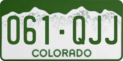 CO license plate 061QJJ