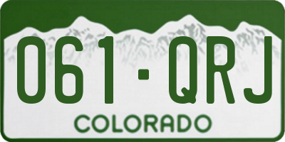 CO license plate 061QRJ