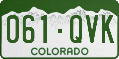 CO license plate 061QVK