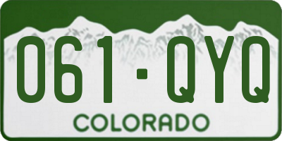 CO license plate 061QYQ