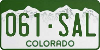 CO license plate 061SAL