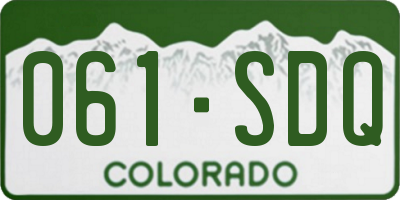 CO license plate 061SDQ